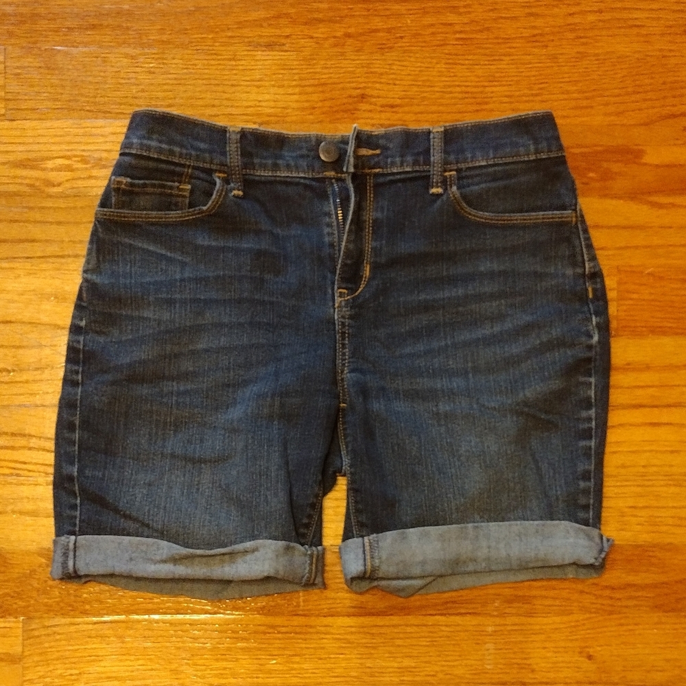 Old Navy Women's Bermuda Shorts Size 16 Dark Wash Denim